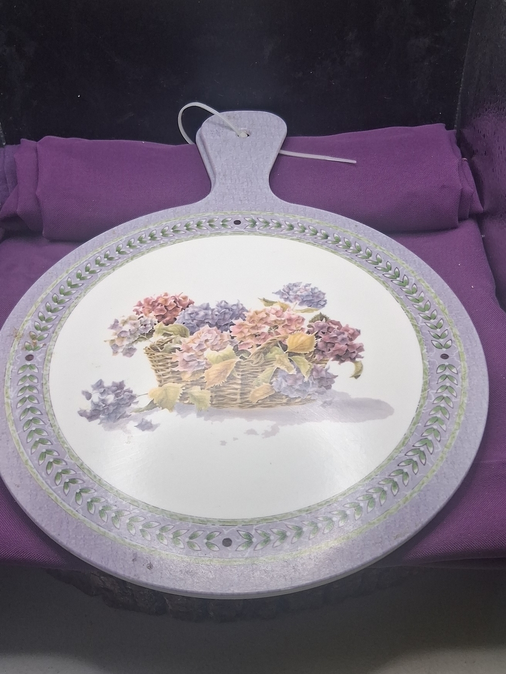 Vintage Hydrangea Design Serving Boards-Set Of 2